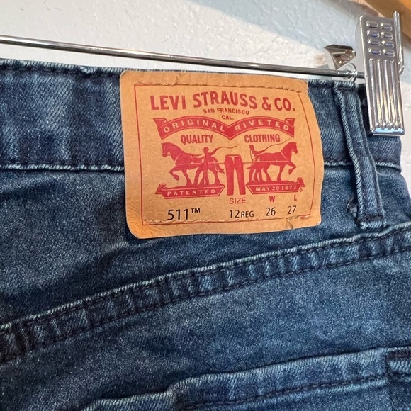 KJ1. Levi’s 511™ SLIM FIT ECO PERFORMANCE JEANS BIG BOYS 8-20 12REG 26/27 - Picture 1 of 5